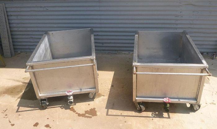 Used Tank, 50 Gallon, S/st, 36" X 24" X 17", OT/FB (2) #S744081