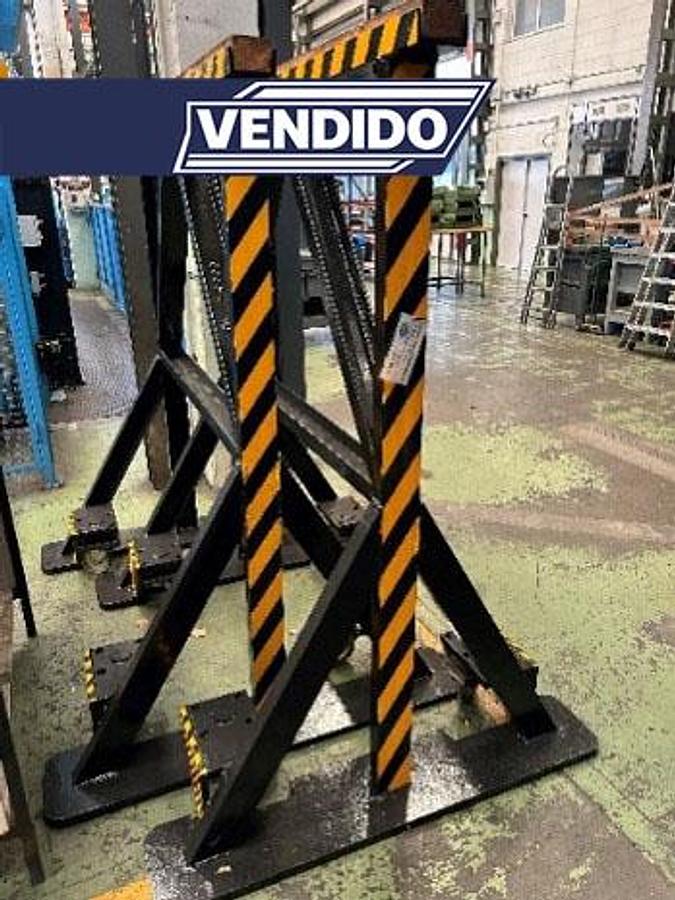 Usado 2 caballetes de gran pesaje con ruedas blocantes