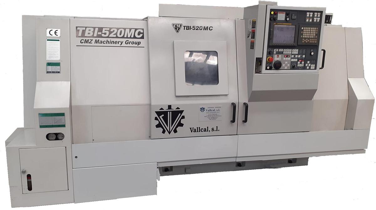 Usado TORNO CMZ TBI 520 MC CNC FANUC 21i TB