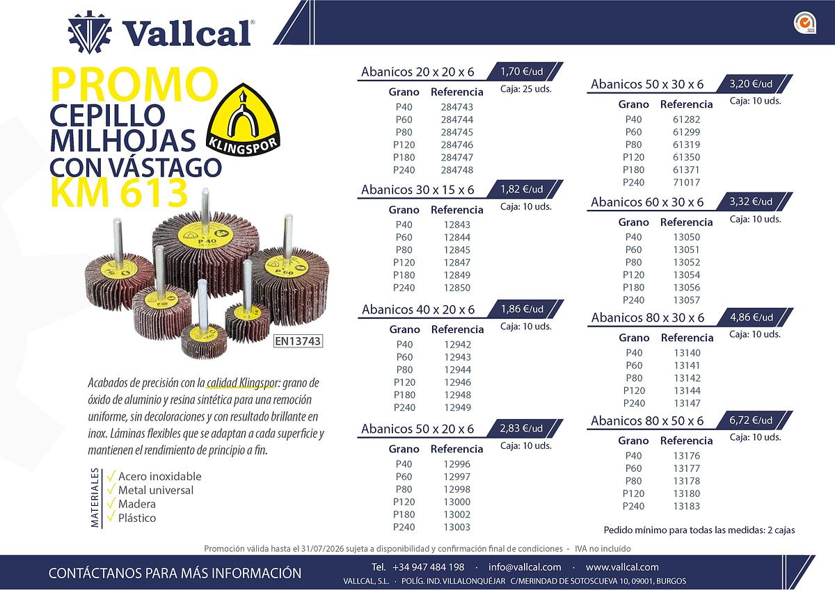 Cepillos milhojas KM 613