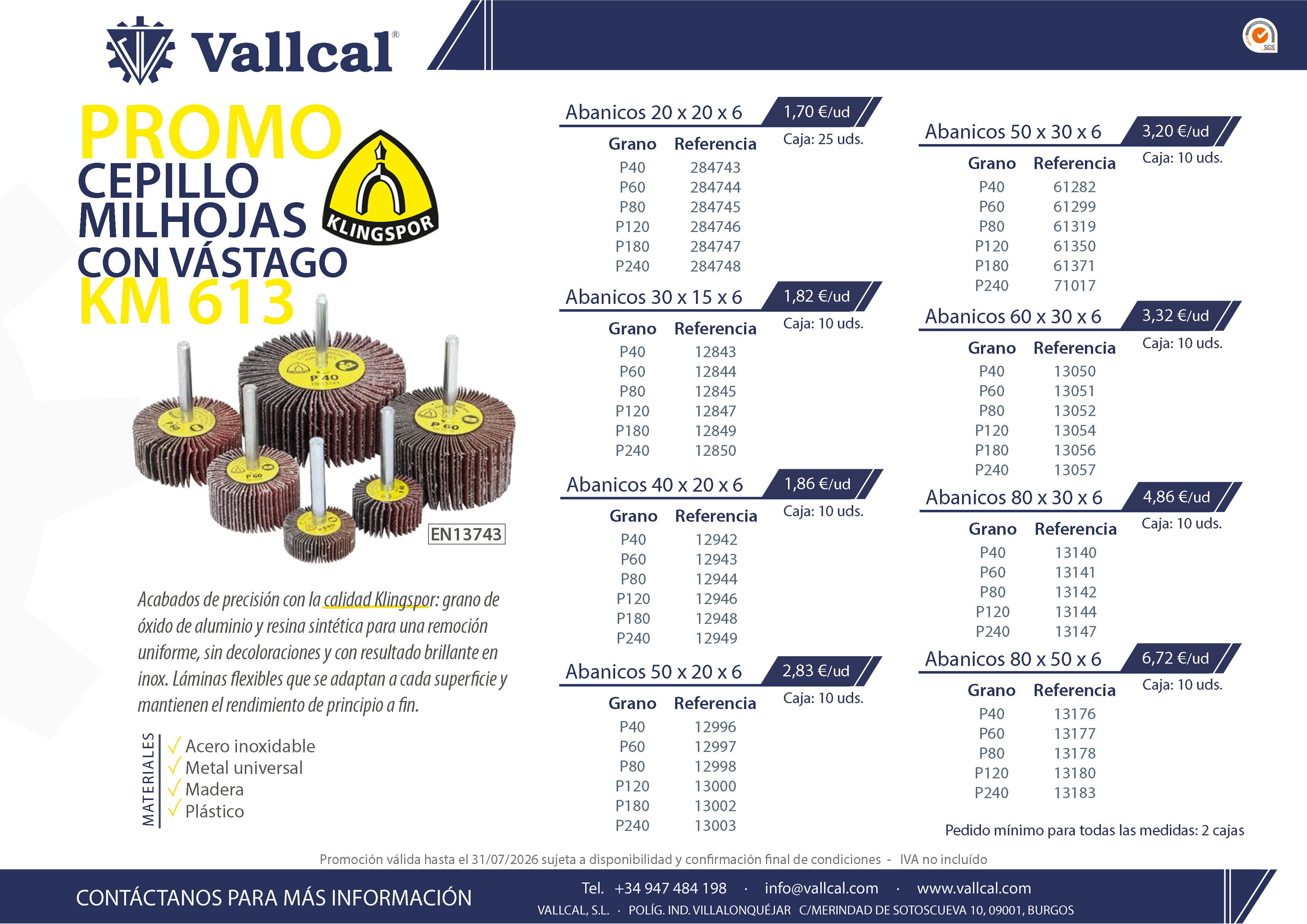 Cepillos milhojas KM 613 