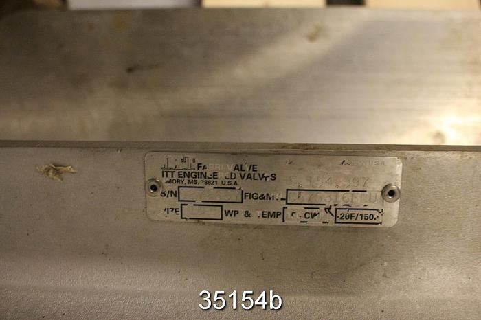 Used Fabri 18" Hand Operated Knife Gate Valve #35154