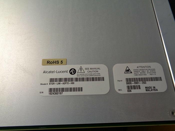 Used Alcatel-Lucent STGR-LIM-A2P-72-HBI 72 Port ADSL2+, High Bandwidth Module REV:008 13000951203011
