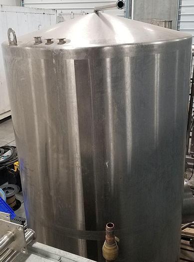 Used Tank, 600 Gallon, S/st, CIP spray ball, Vertical #A742998