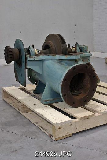 Used Goulds 3410 Goulds 3410, 6X8X14, 5 Vane Impeller, 13 1/2" Impeller Diameter, Bronze Impeller, Ductile Iron Casing, Mechanical Seal #24499