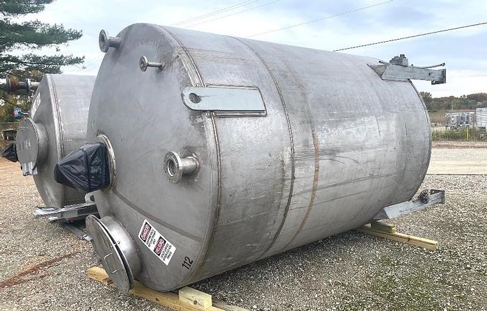 Used 4,000 GALLON AB DUFFY TANK - 7.5 HP/XP MIXER - S/S