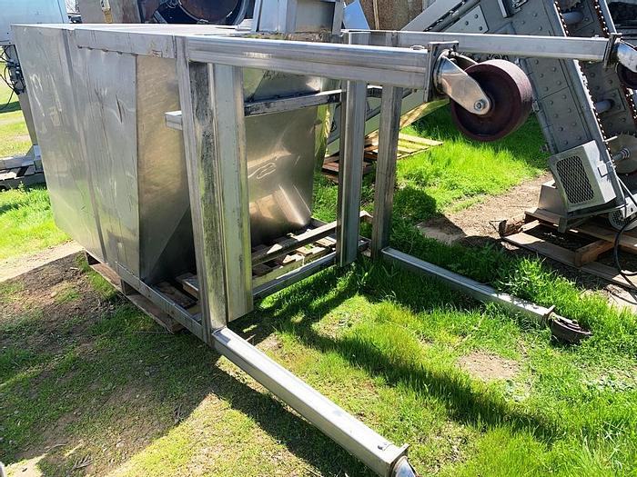 Used Bin, 65 CF, S/st, 48" x 48" x 62", Portable, Tote #S743932