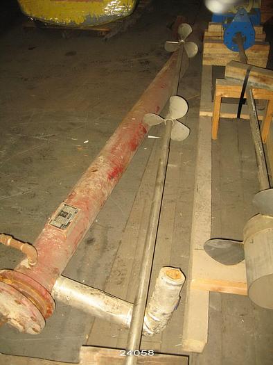 Used Chemineer VBL-15 Top Mount Agitator With 2 1/2 Hp Motor, 1725 Rpm, 460 V, 145T Frame, Dual 11" Dia, 3 Blade Props, 114 1/2" Shaft, Stainless Steel Shaft #24058