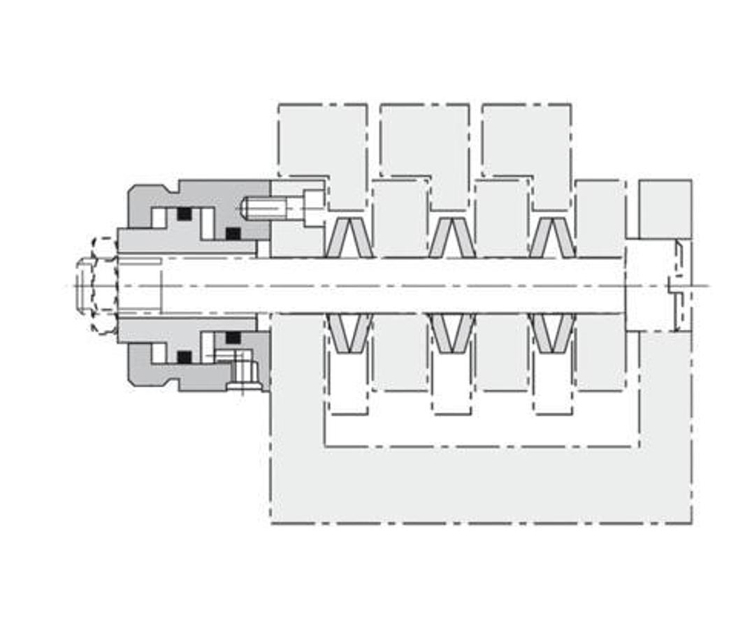 Hollow piston cylinder 54 kN