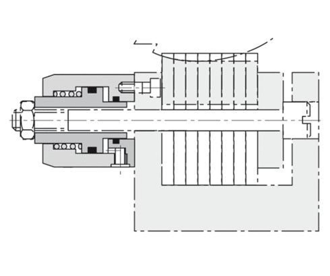 Hollow piston cylinder 34.8 kN