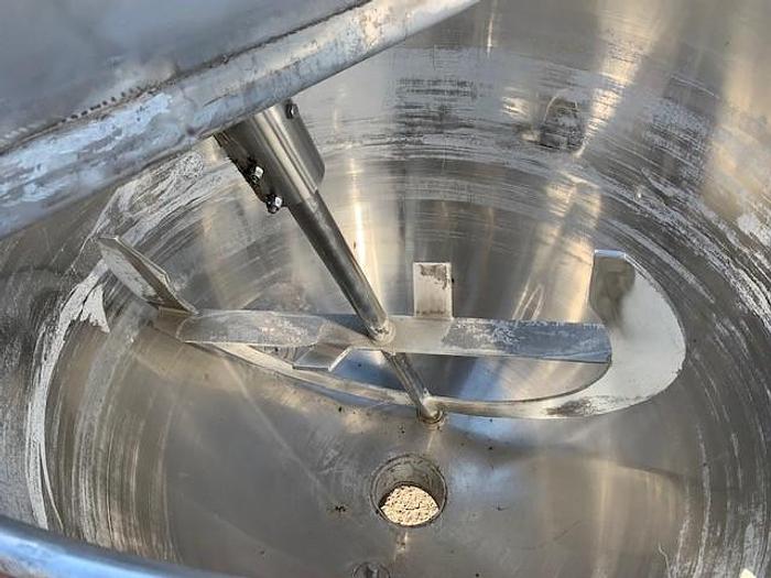 Used 1971 Lee 1,000 Gal Stainless Steel Jacketed Mix Kettle W/ Sickle Agitator