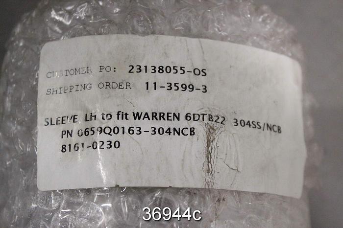 Unused Warren 6DTB22 Pump Shaft Sleeve, LH, 0659Q0163, 8161-0230 #36944
