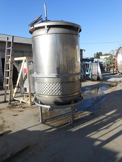 Used Tank, 650 Gallon, 316 Stainless Steel, Jacketed, 52" x 70", DT/DB #S742204