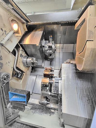 Used 2007 DOOSAN Puma TT1800SY CNC Lathe LiveTooling / C-Axis / Y-Axis / Twin Turret / Twin Spindle