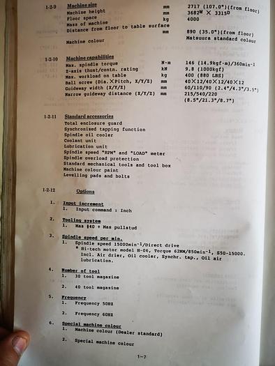 Used 1997 MATSUURA MC600VF