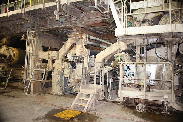 Used 104" Trim Voith Yankee Crescent Former Tissue Machine, 80 MTD Production #42112