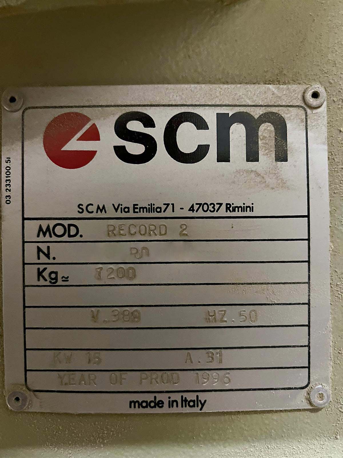 Used SCM Record 2 - CNC Machining Center - 1996