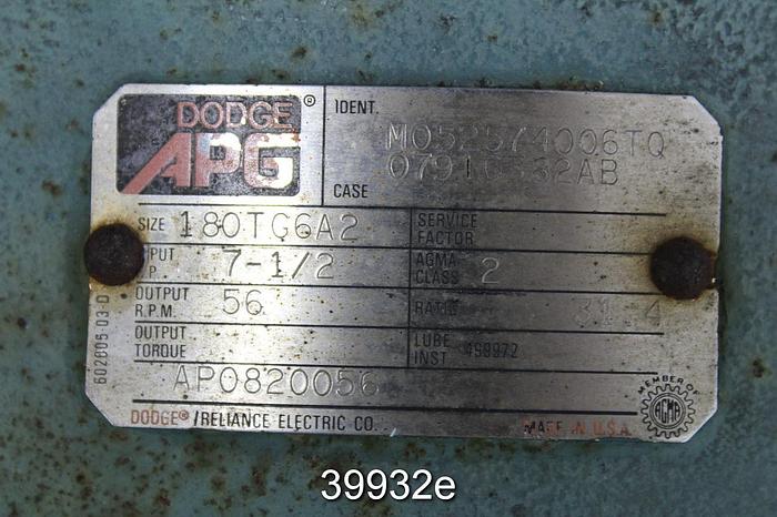 Used Dodge APG Gear Drive with Motor #39932