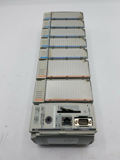 Used Allen-Bradley Rack 1769-L32E, 1769-OW16, 1769-IQ16, 1769-ECR complete rack