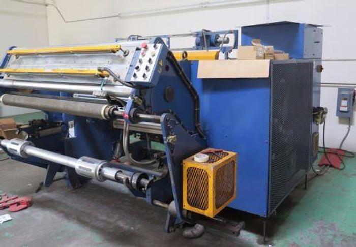 Used 54" (1.37M) WIDE FOIL MASTER LABEL SLITTER REWINDER ALAN DUFFY ENGINEERING