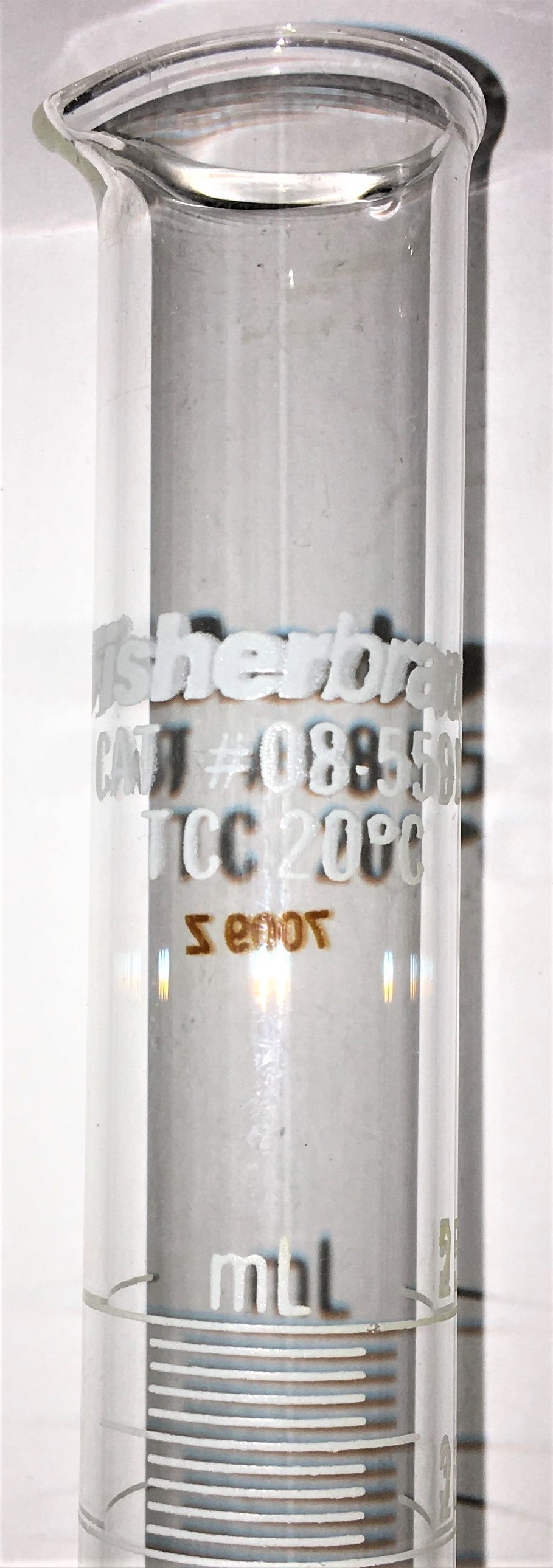 New Open Box Fisherbrand 08-559B Graduated Cylinder, Class A - 25mL