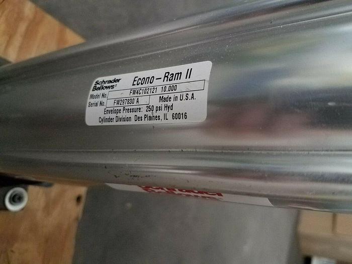Used Schrader Bellows Eco Ram II Cylinder mounted on platform
