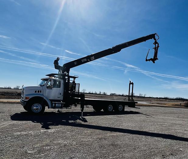 Used 2006 Sterling Flatbed Hiab Crane Truck