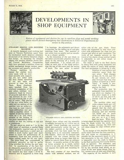 Used *SOLD* Straight Line Rip Saw - CMC 611