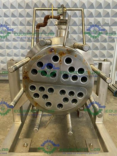 Used Enerquip  Sanitary Stainless Steel Shell and Tube Heat Exchanger on Rolling Cart