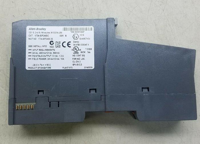 Used Allen Bradley 1734-EP24DC Ser B Rev Extension Power Module/ 1734-RTB SER A