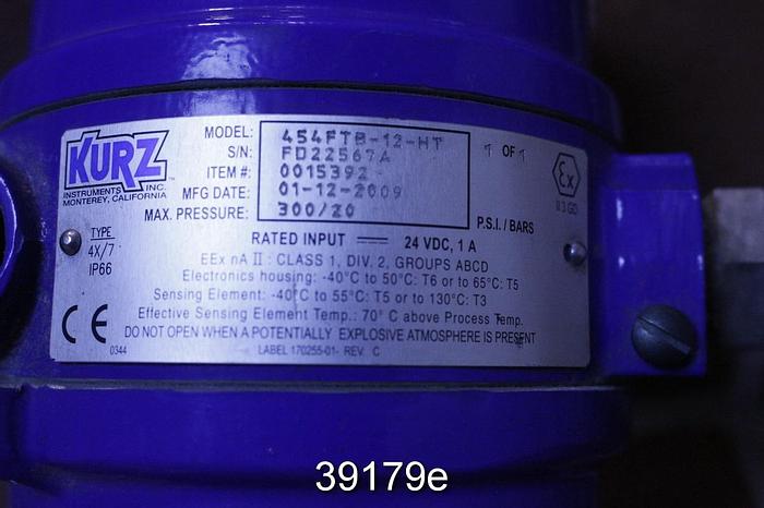 Used Kurz 454FTB-12-HT Air Flow Transmitter #39179