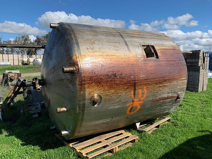 Used 1,500 GALLON WALKER TANK - S/S - 50/FV/75 PSI