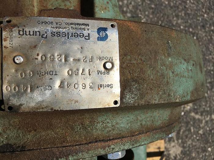 Used Used Peerless Model F2-1250 centrifugal pump