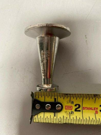 Used Stainless Steel 1" to 2" OD Tapered Sanitary Fitting Reducer