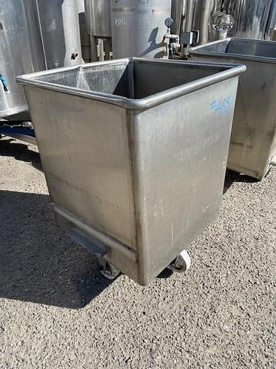 Used 300 Liter Stainless Steel Dump Buggy - Meat Cart
