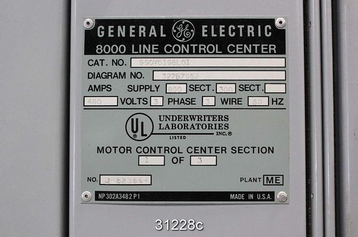 Used General Electric 8000 Line Control Center #31228