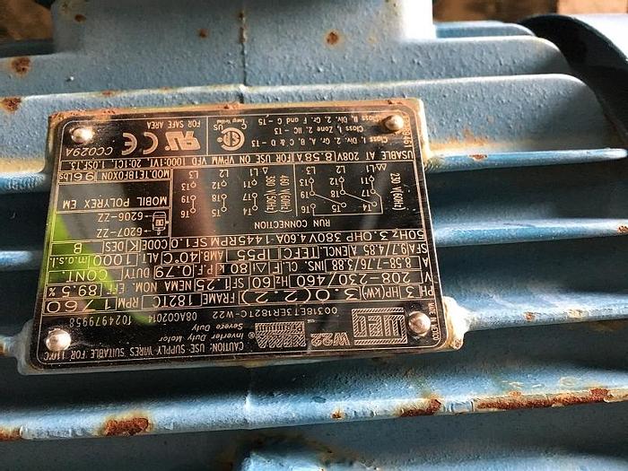 Used Used Magnatex Model MPL52LF-V25N-180TC 316 stainless steel centrifugal pump