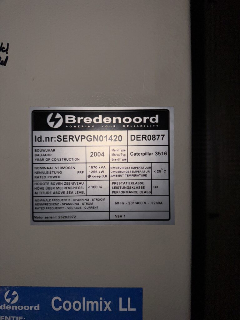 Used 1994 CATERPILLAR D3516B / CAT. SR-4 DIESEL GEN. SET 2000 KVA