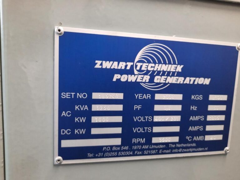 Used 2009 Mitsubishi S12R / Leroy Somer diesel gen.set 1250 KVA