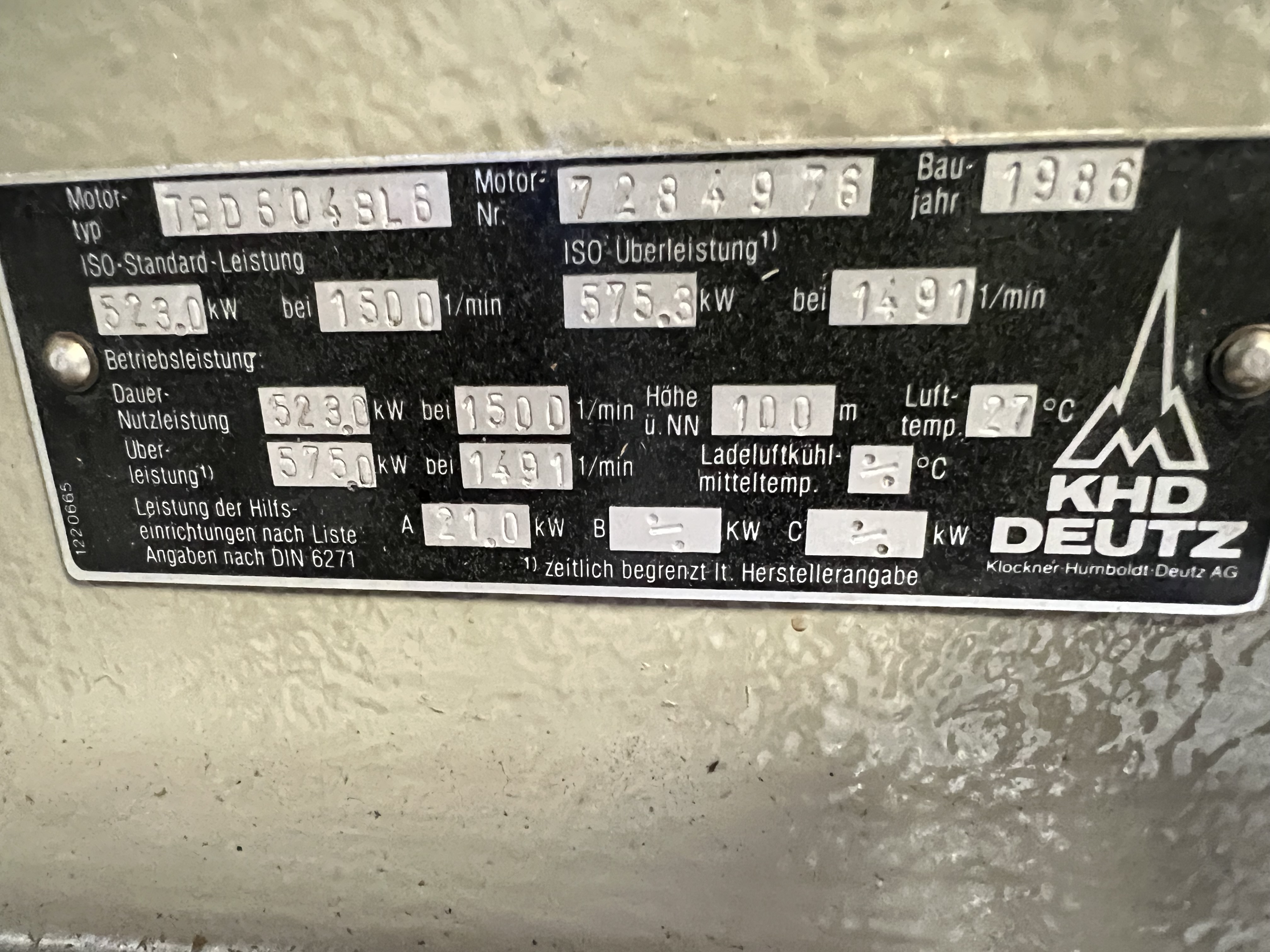 Used MWM DEUTZ TBD 604-BL6 SHORTBLOCK