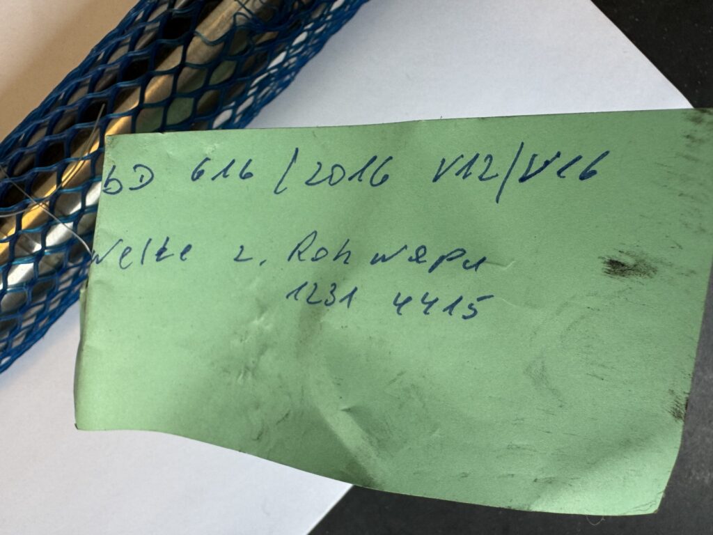 SHAFT P/N 12314415 FOR STEIMEL PUMP DEUTZ 616/2016