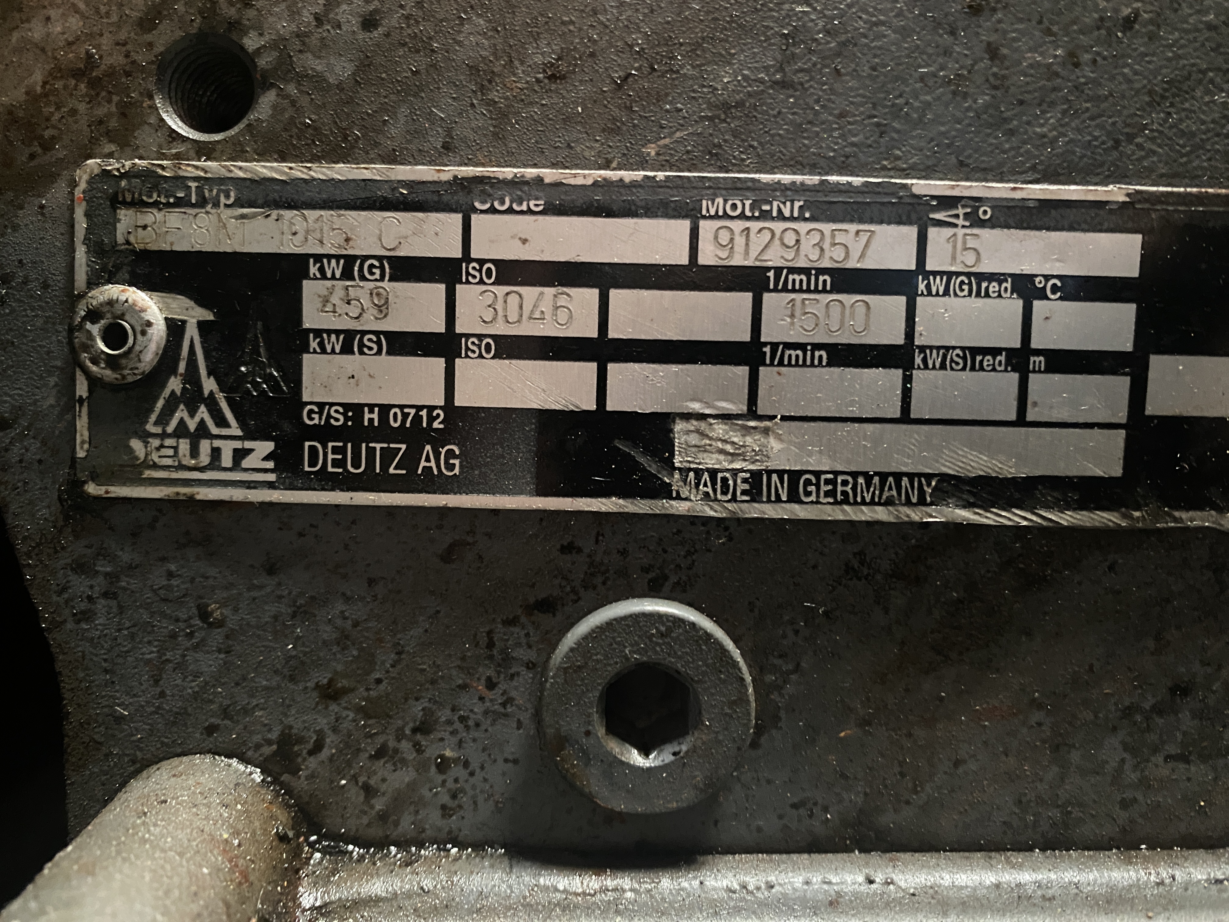 Used 2016 DEUTZ BF8M1015C / STAMFORD GEN.SET 530 KVA