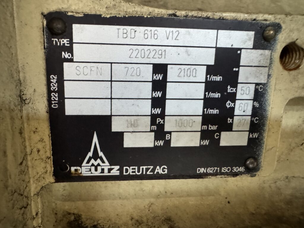 Used DEUTZ TBD 616-V12