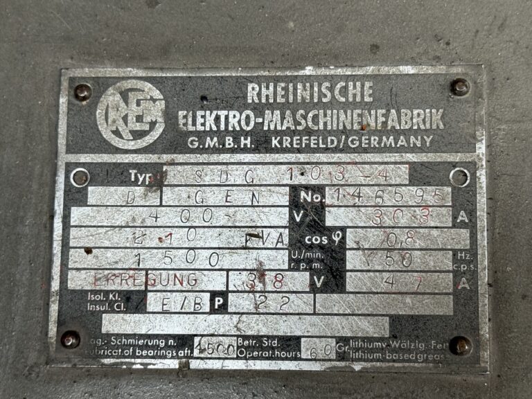 Used 1975 MWM TD 232-V12 / REM GEN.SET 210 KVA