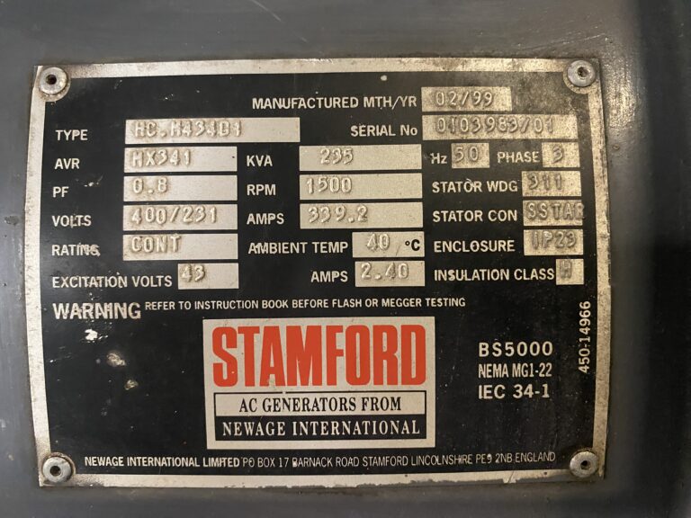 Used 2021 DEUTZ BF6M1015C / STAMFORD GEN.SET 235 KVA