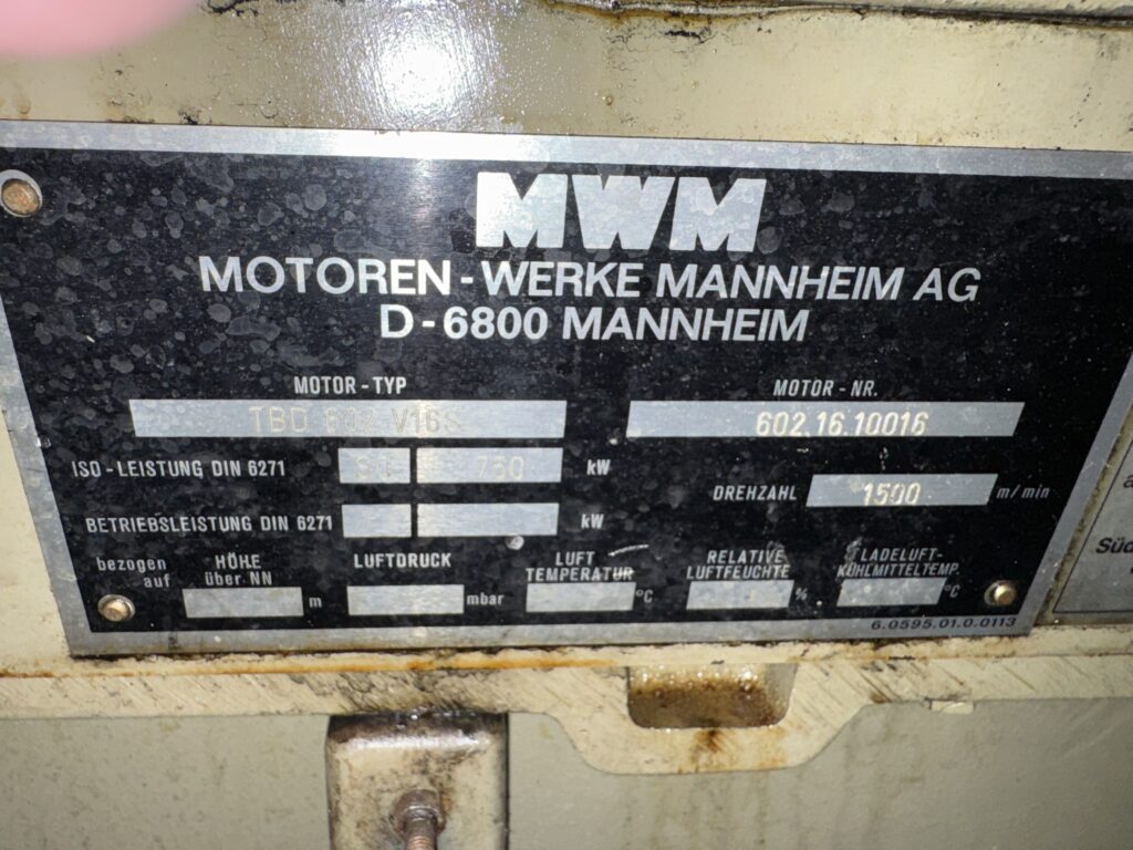 Used MWM BD 602-V16S