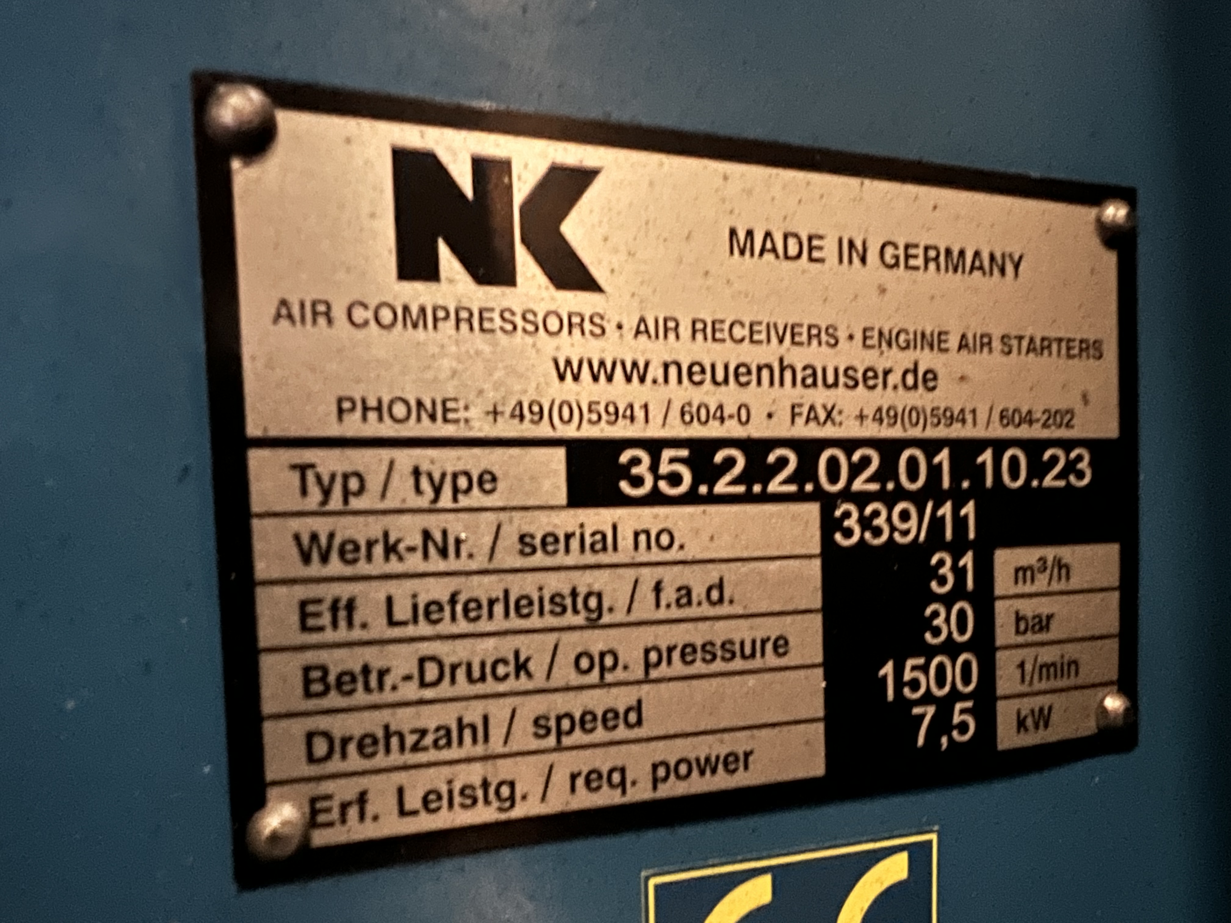 Used NK AIR COMPRESSORS