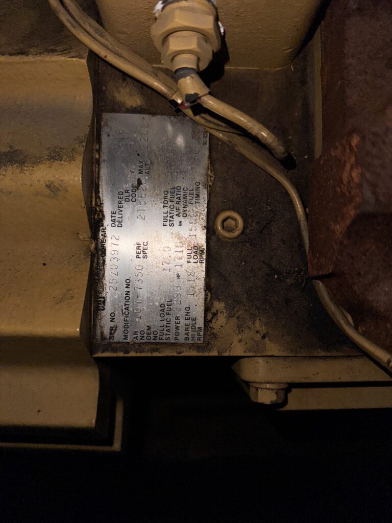 Used 1994 CATERPILLAR D3516B / CAT. SR-4 DIESEL GEN. SET 2000 KVA