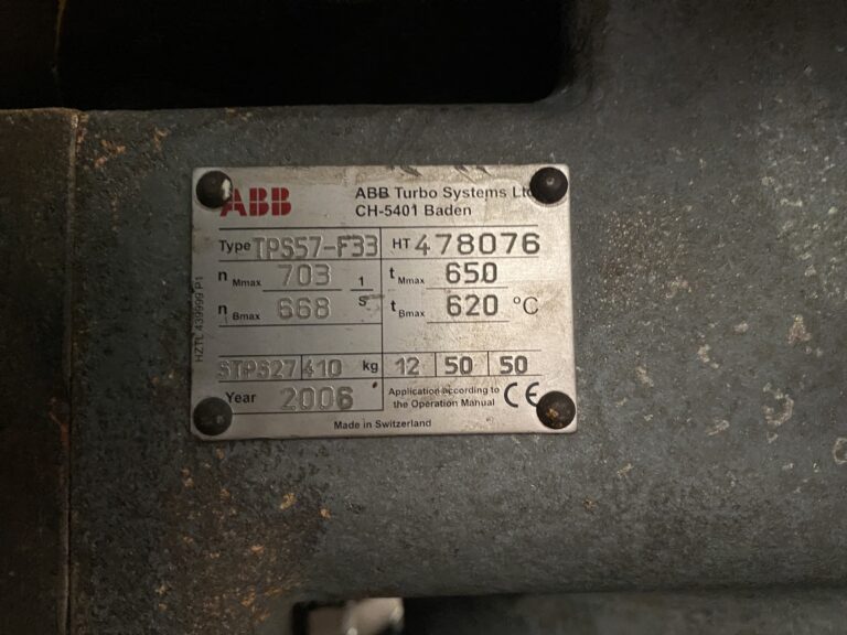 Used 2006 ABB TPS57-F33 TURBOCHARGER