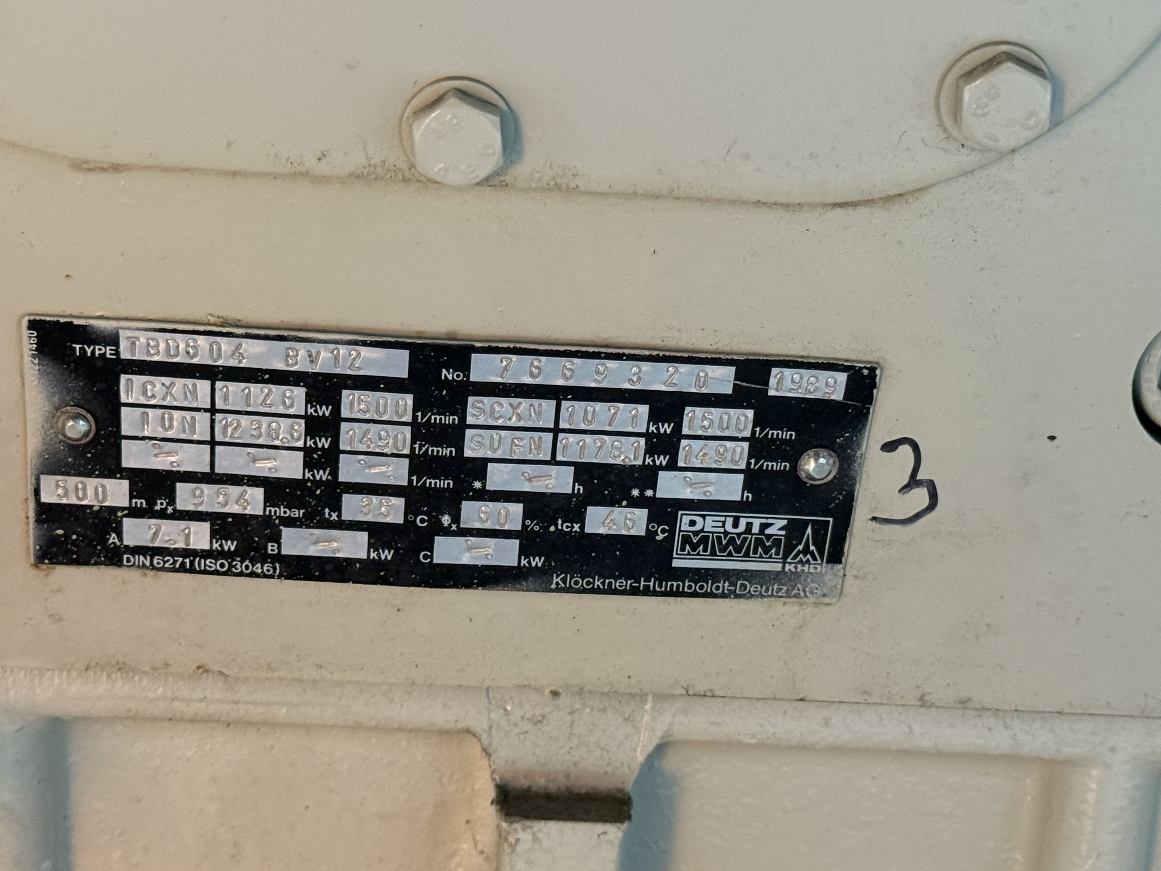 Used DEUTZ MWM TBD 604-BV12